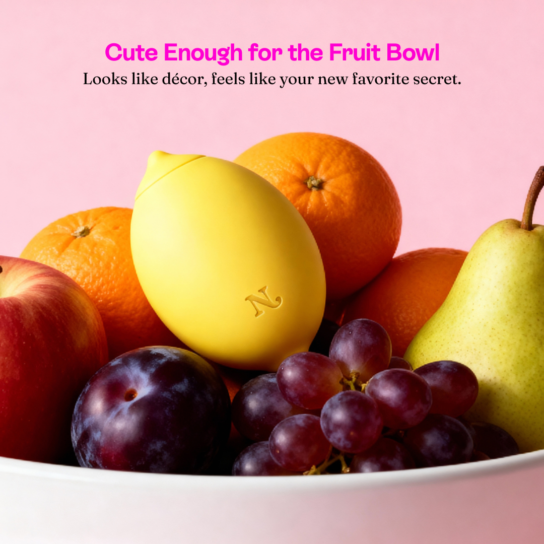 Nancy Lem in fruit bowl — cute enough for the fruit bowl, discreet design